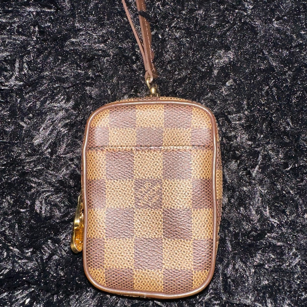 Louis Vuitton Brown Checkered Clutch